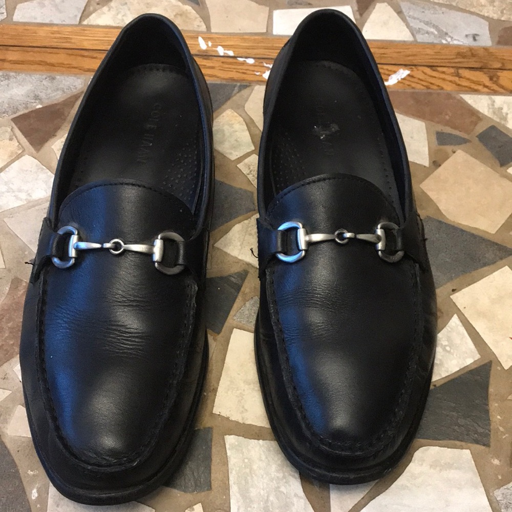Cole Hann Black Bit Loafer